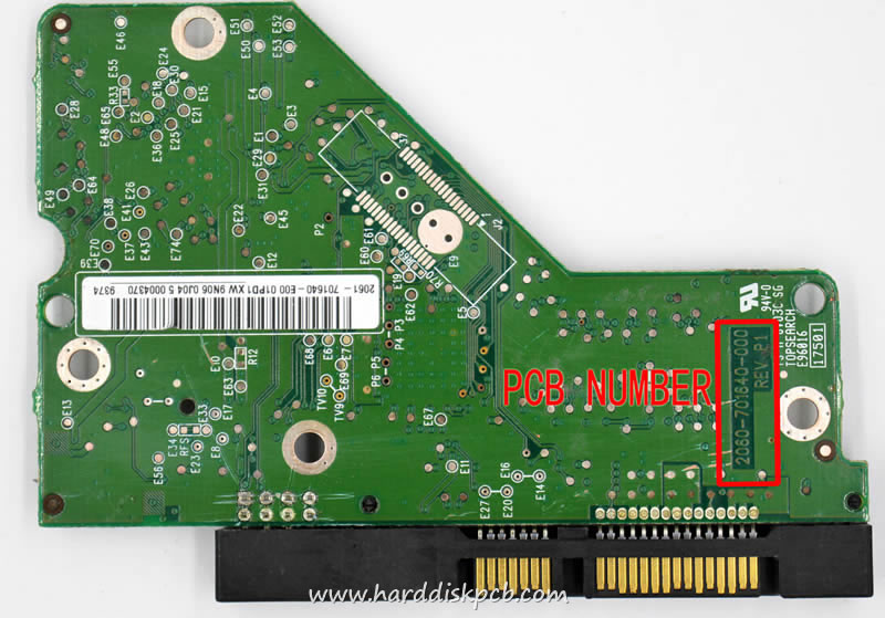WD5000AAKS WD PCB Controller Circuit Board 2060-701640-000 REV P1 (image for) WD5000AAKS WD PCB Controller Circuit Board 2060-701640-000 REV P1